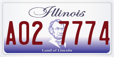 IL license plate A027774