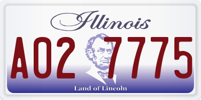 IL license plate A027775