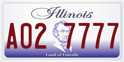 IL license plate A027777