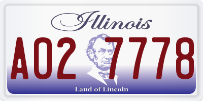IL license plate A027778