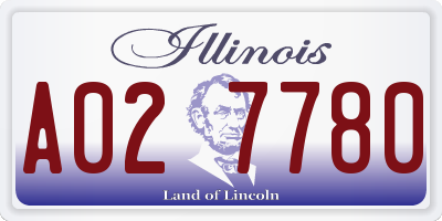 IL license plate A027780