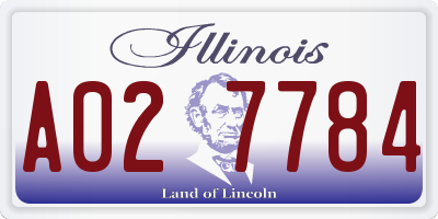 IL license plate A027784