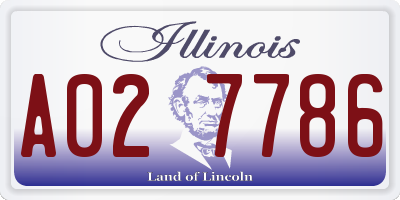 IL license plate A027786