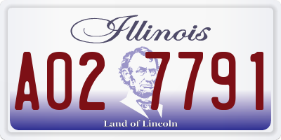 IL license plate A027791