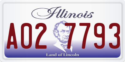 IL license plate A027793