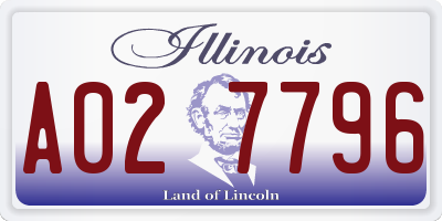 IL license plate A027796