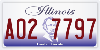 IL license plate A027797