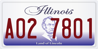 IL license plate A027801