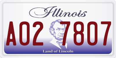 IL license plate A027807