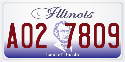 IL license plate A027809