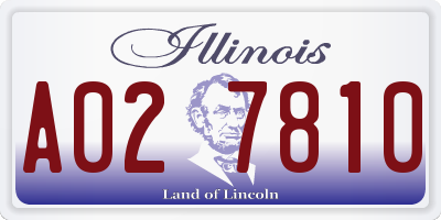 IL license plate A027810