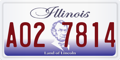 IL license plate A027814