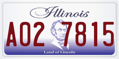 IL license plate A027815