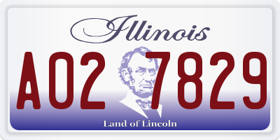 IL license plate A027829