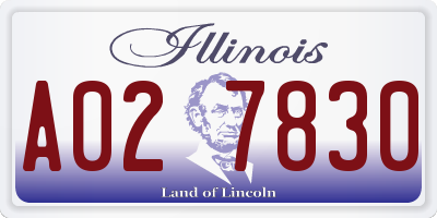 IL license plate A027830