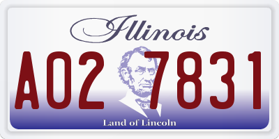 IL license plate A027831
