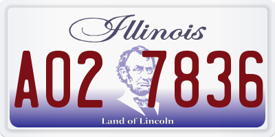 IL license plate A027836