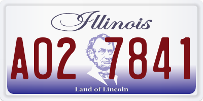 IL license plate A027841