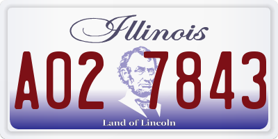 IL license plate A027843