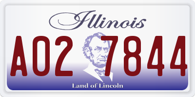 IL license plate A027844