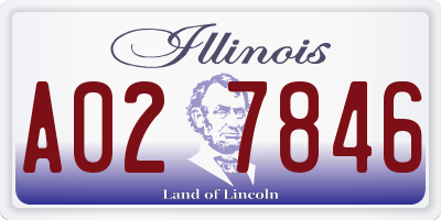 IL license plate A027846
