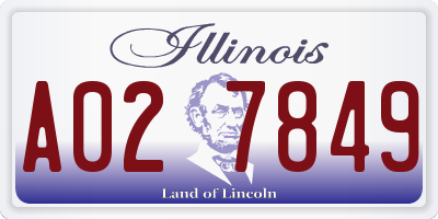 IL license plate A027849