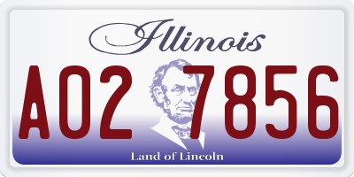 IL license plate A027856