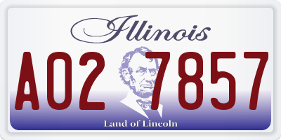 IL license plate A027857