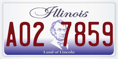 IL license plate A027859