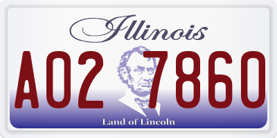 IL license plate A027860