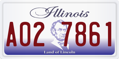 IL license plate A027861