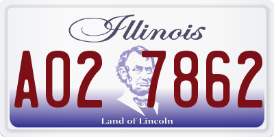 IL license plate A027862