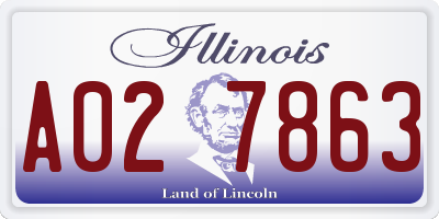 IL license plate A027863