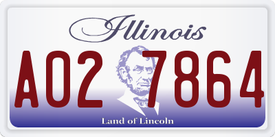 IL license plate A027864