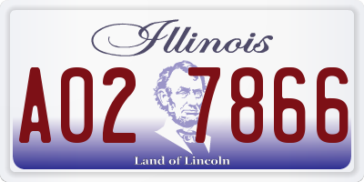 IL license plate A027866