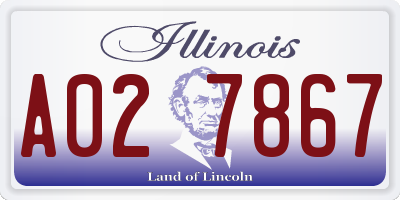IL license plate A027867
