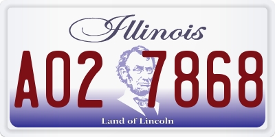 IL license plate A027868