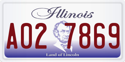 IL license plate A027869