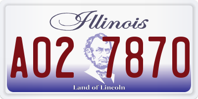 IL license plate A027870