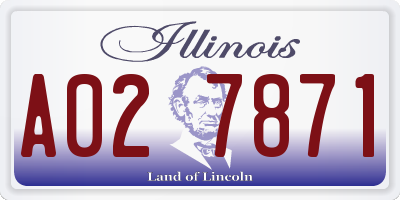 IL license plate A027871
