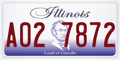 IL license plate A027872