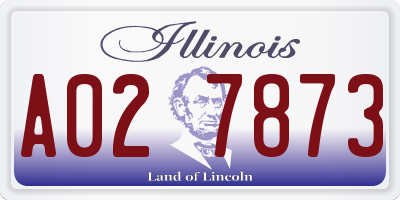 IL license plate A027873