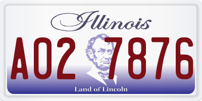 IL license plate A027876