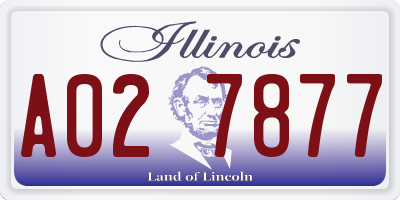 IL license plate A027877