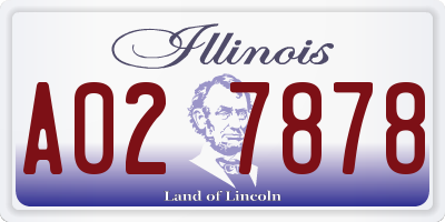 IL license plate A027878
