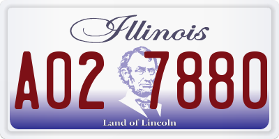 IL license plate A027880