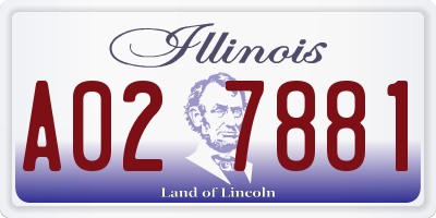 IL license plate A027881