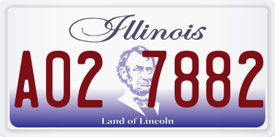 IL license plate A027882