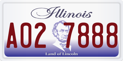 IL license plate A027888