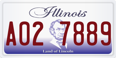 IL license plate A027889